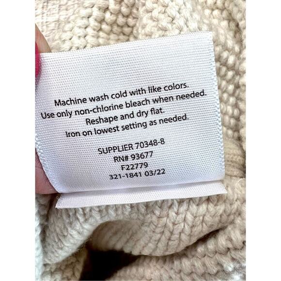 Okie Dokie Cream Cable Knit Shawl Collar Cardigan Sweater 18 months Winter Kids - Picture 6 of 7